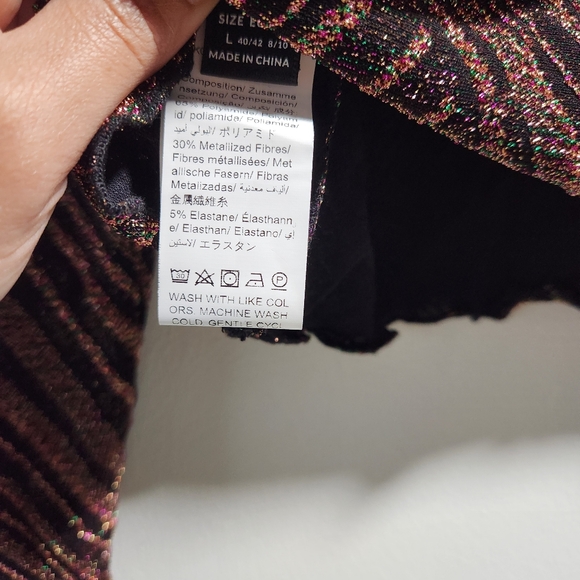 SHEIN Glitter Crop Top Size Large - Picture 6 of 8